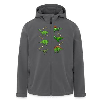 Dinos, Dinos, Dinos! - Recycelte Männer Softshell-Jacke von Stanley/Stella - Schwarz - Vorne - AI Model Male 185 light (185cm)