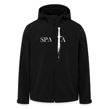 Sparta Schwert weiß - Recycelte Männer Softshell-Jacke von Stanley/Stella - Schwarz - Vorne - AI Model Male 185 light (185cm)