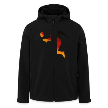 Fußball - Recycelte Männer Softshell-Jacke von Stanley/Stella - Schwarz - Vorne - AI Model Male 185 light (185cm)