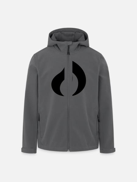 Flame, fire - Men’s Recycled Softshell Jacket by Stanley/Stella - black
