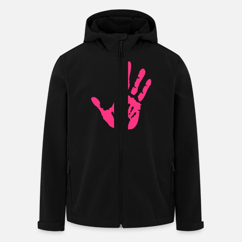 Baby Hand in Hand - Veste softshell homme en polyester recyclé Stanley/Stella - noir