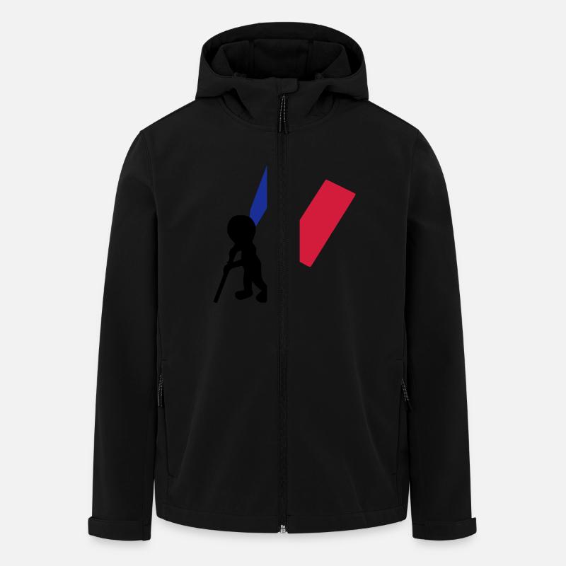 porte drapeau francais - Veste softshell homme en polyester recyclé Stanley/Stella - noir