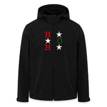 HO HO HO - Recycelte Männer Softshell-Jacke von Stanley/Stella - Schwarz - Vorne - AI Model Male 185 light (185cm)
