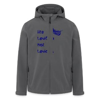 leviosa feather blue - Men’s Recycled Softshell Jacket by Stanley/Stella - black - Front - AI Model Male 185 light (185cm)