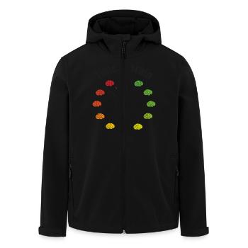 Time is brain - Recycelte Männer Softshell-Jacke von Stanley/Stella - Schwarz - Vorne - AI Model Male 185 light (185cm)