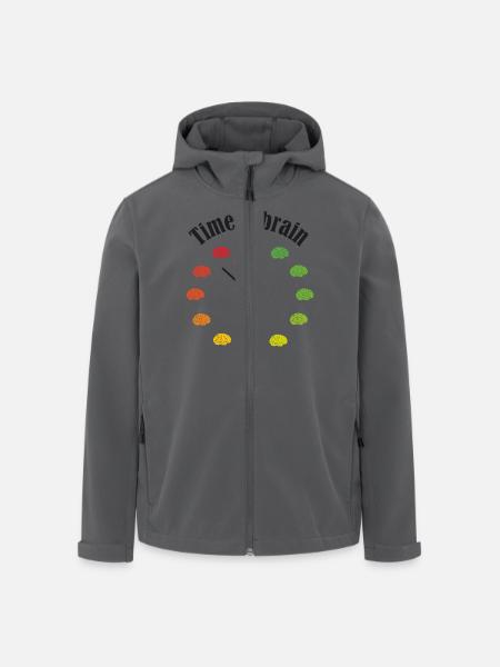 Time is brain - Recycelte Männer Softshell-Jacke von Stanley/Stella - Schwarz