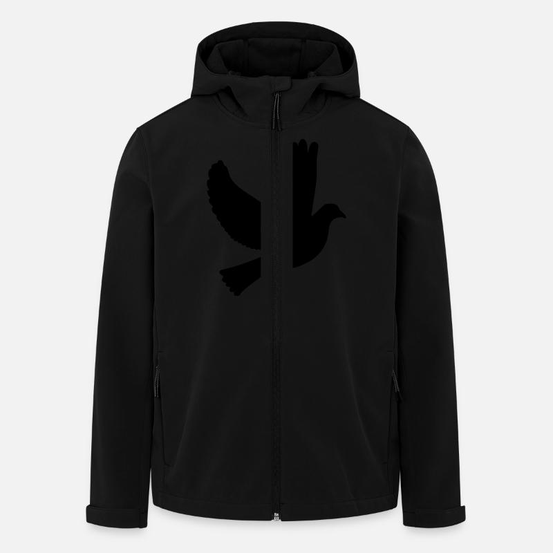 dove_f1 - Men’s Recycled Softshell Jacket by Stanley/Stella - black