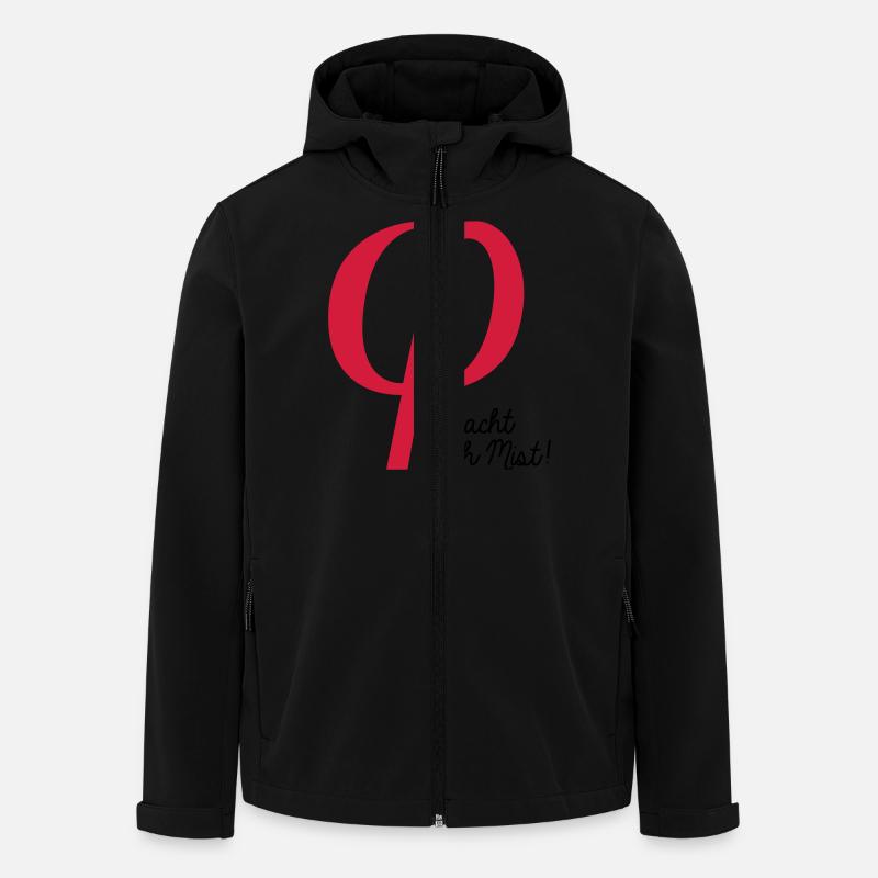 klein phi macht auch Mist - Men’s Recycled Softshell Jacket by Stanley/Stella - black