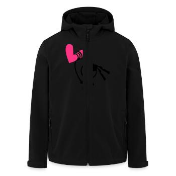 Petite fille tenant le ballon de coeur - Veste softshell homme en polyester recyclé Stanley/Stella - noir - Devant - AI Model Male 185 light (185cm)