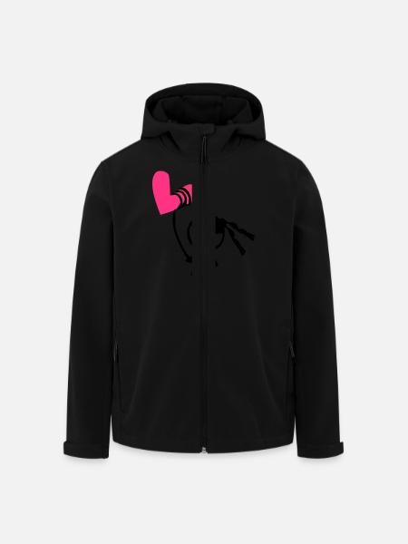 Kleines Mädchen mit Herzballon - Recycelte Männer Softshell-Jacke von Stanley/Stella - Schwarz