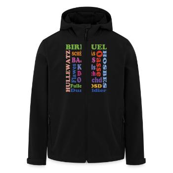 schimpf - Recycelte Männer Softshell-Jacke von Stanley/Stella - Schwarz - Vorne - AI Model Male 185 light (185cm)