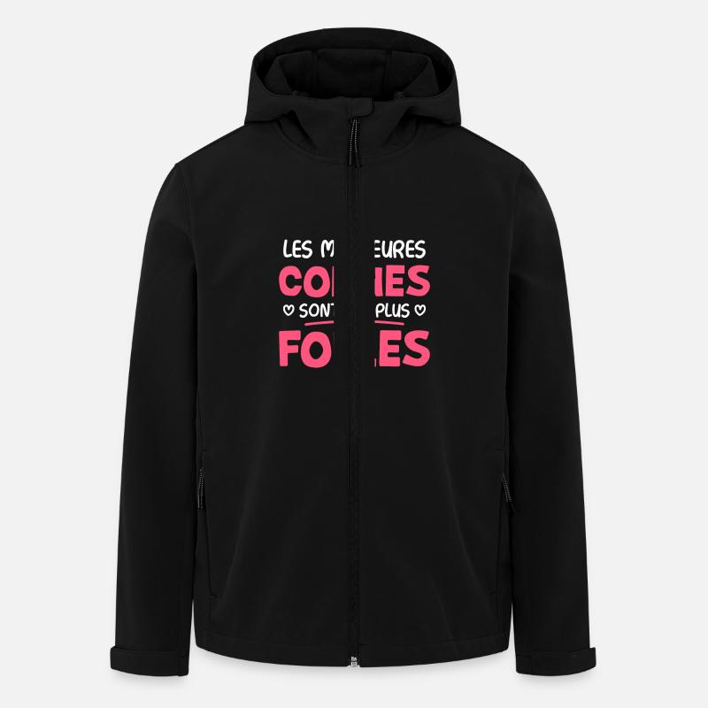 Les meilleures copines - Veste softshell homme en polyester recyclé Stanley/Stella - noir