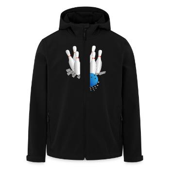 kegel - Recycelte Männer Softshell-Jacke von Stanley/Stella - Schwarz - Vorne - AI Model Male 185 light (185cm)