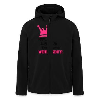 krone_weiter_gehts_4 - Recycelte Männer Softshell-Jacke von Stanley/Stella - Schwarz - Vorne - AI Model Male 185 light (185cm)