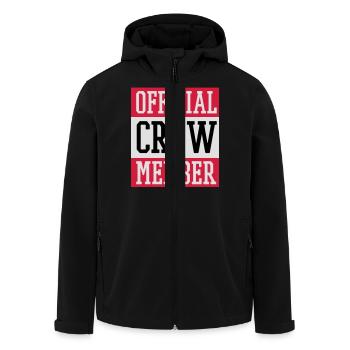Official Crew Member - Men’s Recycled Softshell Jacket by Stanley/Stella - black - Front - AI Model Male 185 light (185cm)