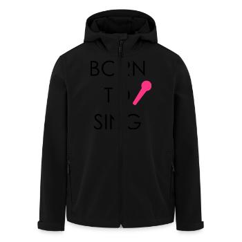 Born to Sing - Men’s Recycled Softshell Jacket by Stanley/Stella - black - Front - AI Model Male 185 light (185cm)