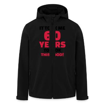 60 Geburtstag - Recycelte Männer Softshell-Jacke von Stanley/Stella - Schwarz - Vorne - AI Model Male 185 light (185cm)
