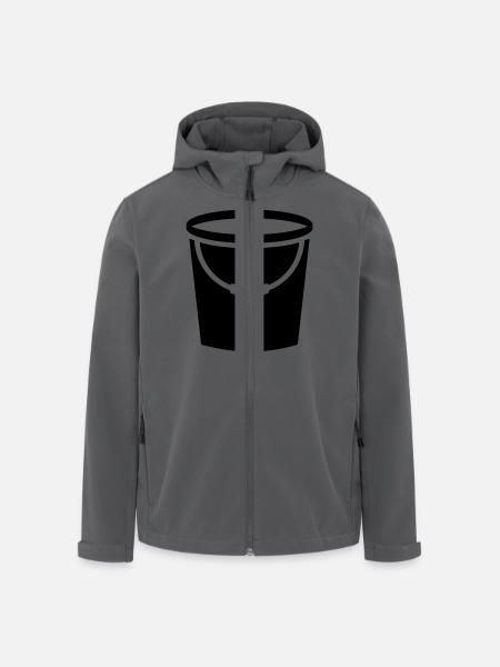 Eimer - Recycelte Männer Softshell-Jacke von Stanley/Stella - Schwarz