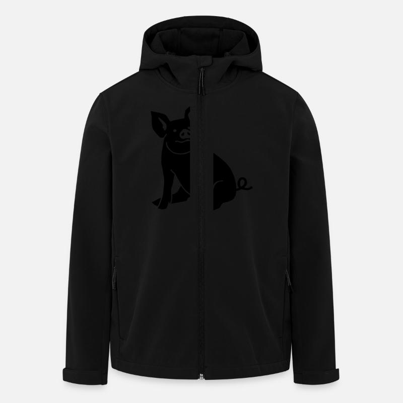 Pig - Men’s Recycled Softshell Jacket by Stanley/Stella - black