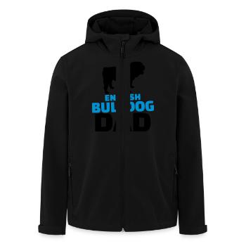 English Bulldog Dad - Veste softshell homme en polyester recyclé Stanley/Stella - noir - Devant - AI Model Male 185 light (185cm)