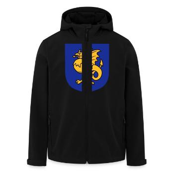 fantasy creature griffin drawing Bornholm - Men’s Recycled Softshell Jacket by Stanley/Stella - black - Front - AI Model Male 185 light (185cm)