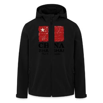 China Vintage Flag - Veste softshell homme en polyester recyclé Stanley/Stella - noir - Devant - AI Model Male 185 light (185cm)