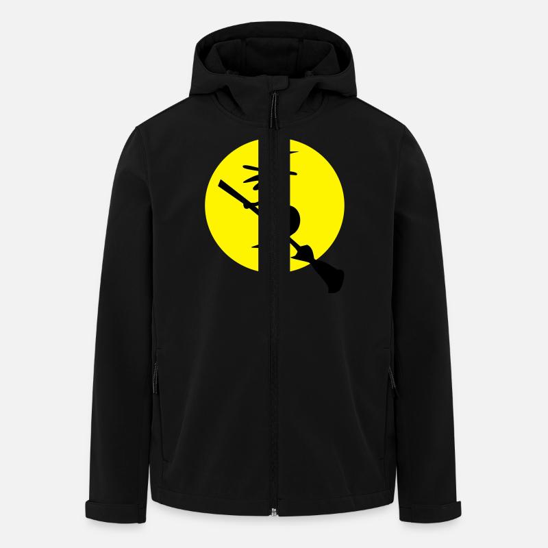 witch and full moon - Veste softshell homme en polyester recyclé Stanley/Stella - noir
