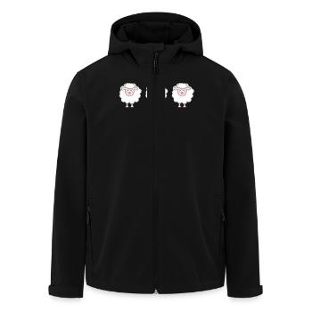 sheep - Men’s Recycled Softshell Jacket by Stanley/Stella - black - Front - AI Model Male 185 light (185cm)
