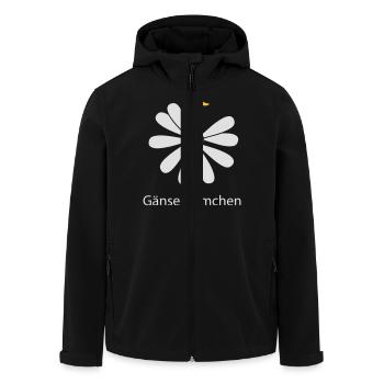 Gänseblümchen mit Gans - Recycelte Männer Softshell-Jacke von Stanley/Stella - Schwarz - Vorne - AI Model Male 185 light (185cm)