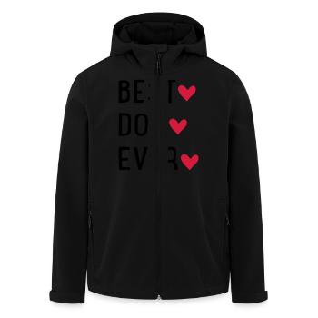 Hund - Recycelte Männer Softshell-Jacke von Stanley/Stella - Schwarz - Vorne - AI Model Male 185 light (185cm)