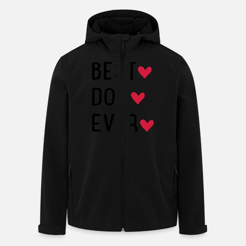 Chien - Veste softshell homme en polyester recyclé Stanley/Stella - noir