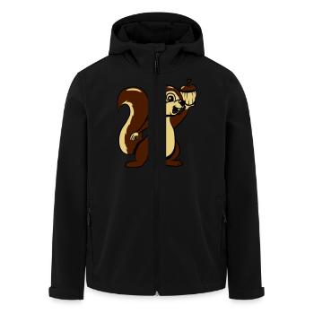 Eichhörmchen futter freude lieb - Recycelte Männer Softshell-Jacke von Stanley/Stella - Schwarz - Vorne - AI Model Male 185 light (185cm)