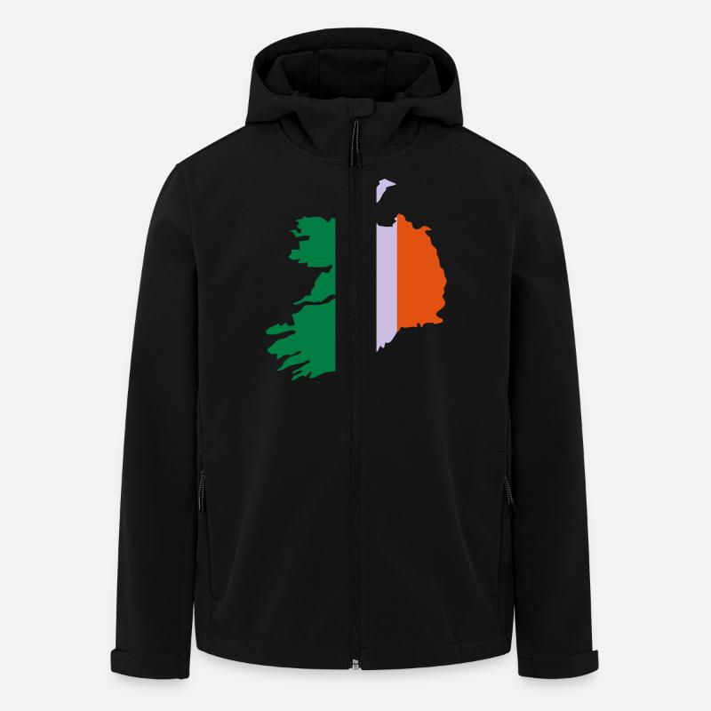Irland - Recycelte Männer Softshell-Jacke von Stanley/Stella - Schwarz