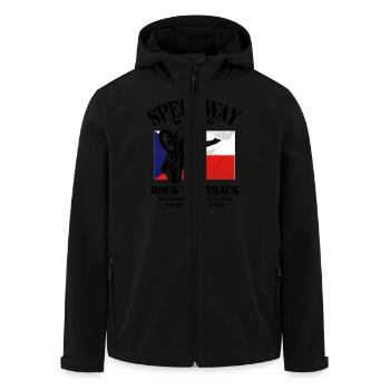 Speedway - Czech Republic Flag - Recycelte Männer Softshell-Jacke von Stanley/Stella - Schwarz - Vorne - AI Model Male 185 light (185cm)