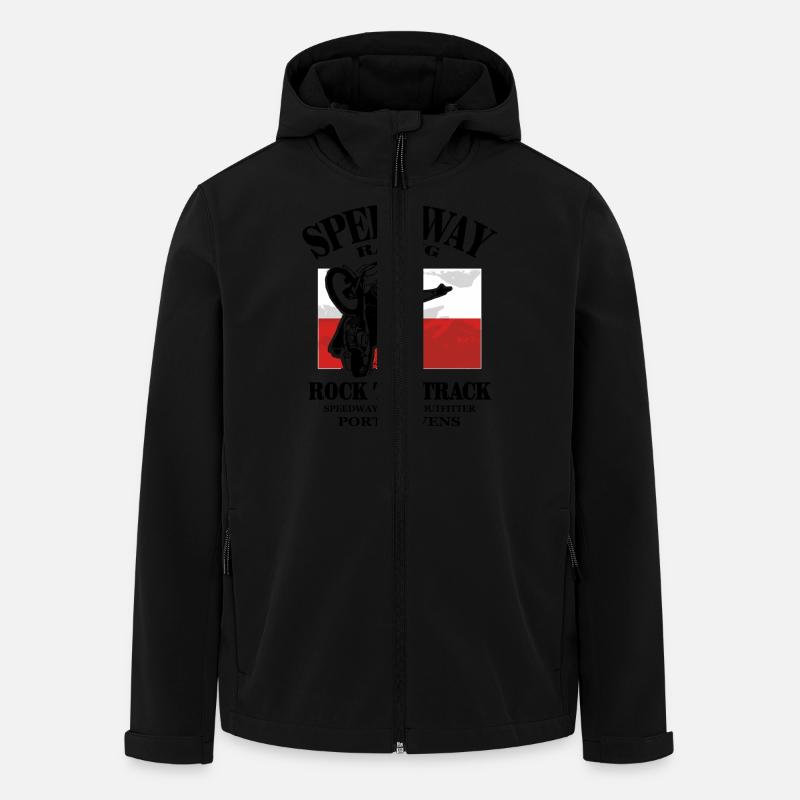 Speedway - Poland Flag - Veste softshell homme en polyester recyclé Stanley/Stella - noir