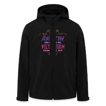 Ärztin Weltretterin - Recycelte Männer Softshell-Jacke von Stanley/Stella - Schwarz - Vorne - AI Model Male 185 light (185cm)