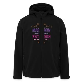 Masseurin Weltretterin - Recycelte Männer Softshell-Jacke von Stanley/Stella - Schwarz - Vorne - AI Model Male 185 light (185cm)