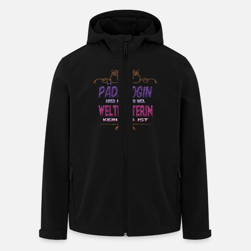 Pädagogin Weltretterin - Recycelte Männer Softshell-Jacke von Stanley/Stella - Schwarz