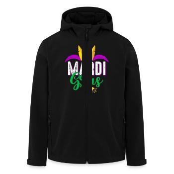 Mardi Gras 2018 - Karneval - Fetter Dienstag -Fest - Recycelte Männer Softshell-Jacke von Stanley/Stella - Schwarz - Vorne - AI Model Male 185 light (185cm)