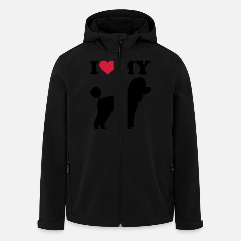 Toy Poodle - Men’s Recycled Softshell Jacket by Stanley/Stella - black