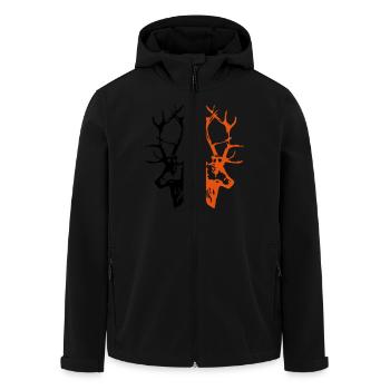 hirsche - Recycelte Männer Softshell-Jacke von Stanley/Stella - Schwarz - Vorne - AI Model Male 185 light (185cm)