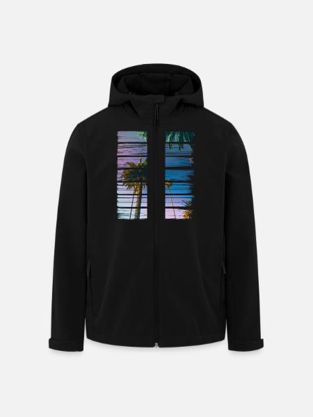 PALMTREES - Men’s Recycled Softshell Jacket by Stanley/Stella - black