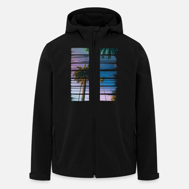 PALMTREES - Men’s Recycled Softshell Jacket by Stanley/Stella - black