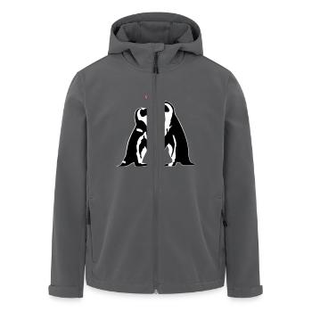 Penguins in love - Veste softshell homme en polyester recyclé Stanley/Stella - charbon - Devant - AI Model Male 185 light (185cm)