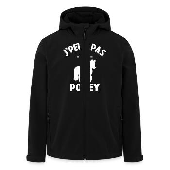 Je Peux Pas J'ai Poney - Veste softshell homme en polyester recyclé Stanley/Stella - noir - Devant - AI Model Male 185 light (185cm)