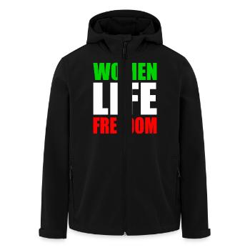 Women life freedom - Recycelte Männer Softshell-Jacke von Stanley/Stella - Schwarz - Vorne - AI Model Male 185 light (185cm)