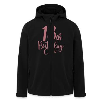 18th Birthday Crew B-day Party Squad 18 Years Old - Men’s Recycled Softshell Jacket by Stanley/Stella - black - Front - AI Model Male 185 light (185cm)