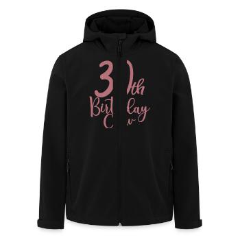 30th Birthday Crew B-day Party Squad 30 Years Old - Men’s Recycled Softshell Jacket by Stanley/Stella - black - Front - AI Model Male 185 light (185cm)