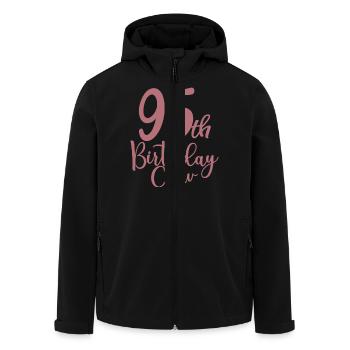 95th Birthday Crew B-day Party Squad 95 Years Old - Men’s Recycled Softshell Jacket by Stanley/Stella - black - Front - AI Model Male 185 light (185cm)