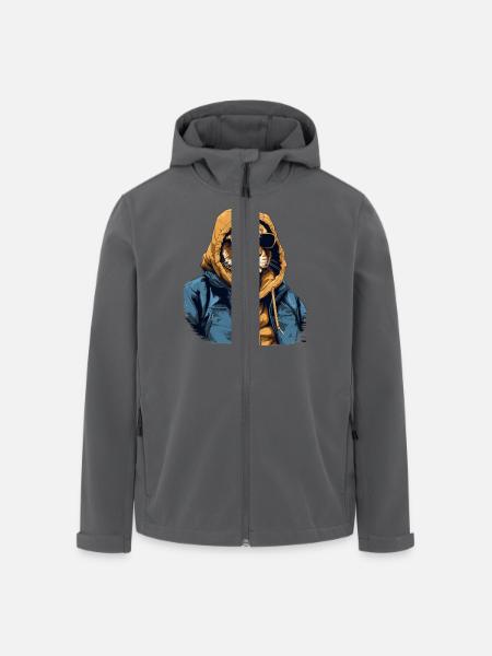 Mountain Lion Street Klimaer | elskere - Stanley/Stella herre softshelljakke i genanvendt polyester - sort